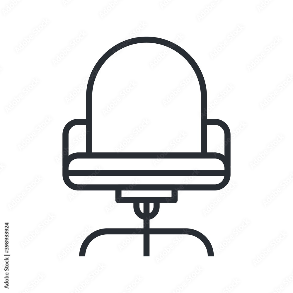 Office chair icon in line design style. Workspace, business concept. Office chair icon in line design style. Workspace, business concept.