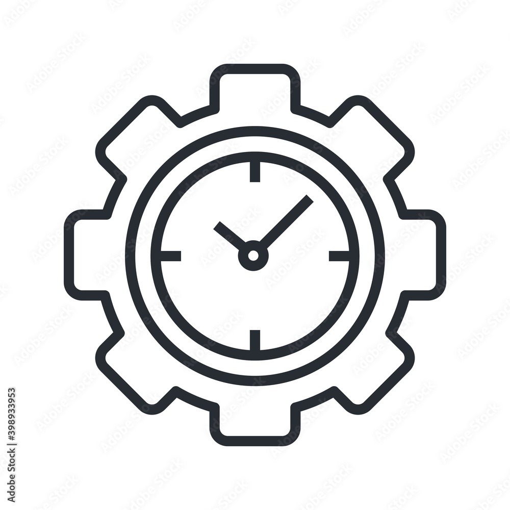 Time Management icon in line design style. Business concept vector illustration. Time Management icon in line design style. Business concept vector illustration.