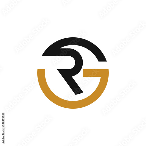 Fotografie initial gr letter logo vector template design