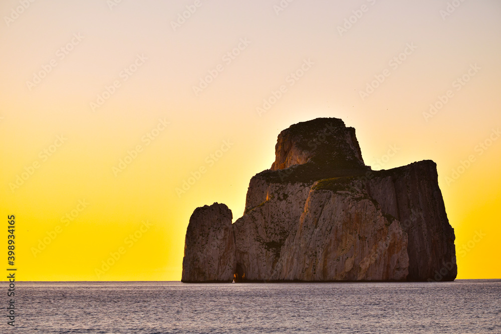 sunset over the Pan di Zucchero rock