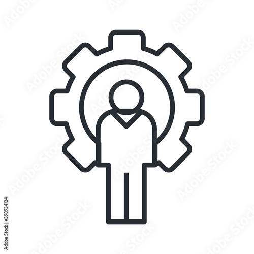 Staff management icon. Employee development sign. Vector illustration.