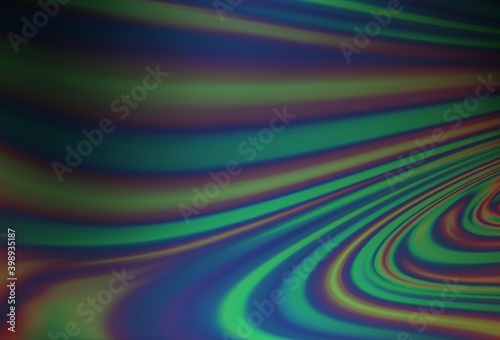 Dark Blue, Green vector pattern with lava shapes.