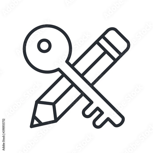Creative idea concept icon. Key solution sign. Vector illustration.
