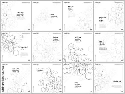 Brochure layout of square format covers design templates for square flyer leaflet, brochure design, report, presentation, magazine cover. Digital business process automation concept vector infographic