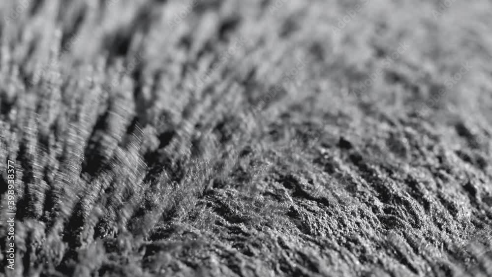 Iron powder under the influence of a magnetic field. Iron powder under the influence of a magnetic field.