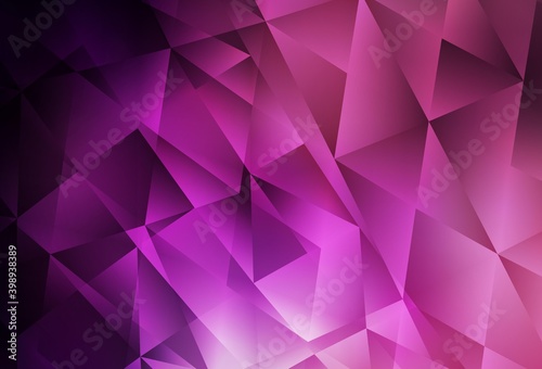 Dark Purple, Pink vector low poly layout.