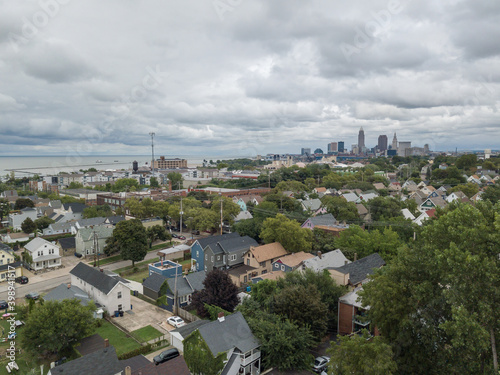 Cleveland Skyline from the near west side in Gordon Square Arts District, CLE, Cleveland landscape