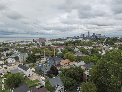 Cleveland Skyline from the near west side in Gordon Square Arts District, CLE, Cleveland landscape