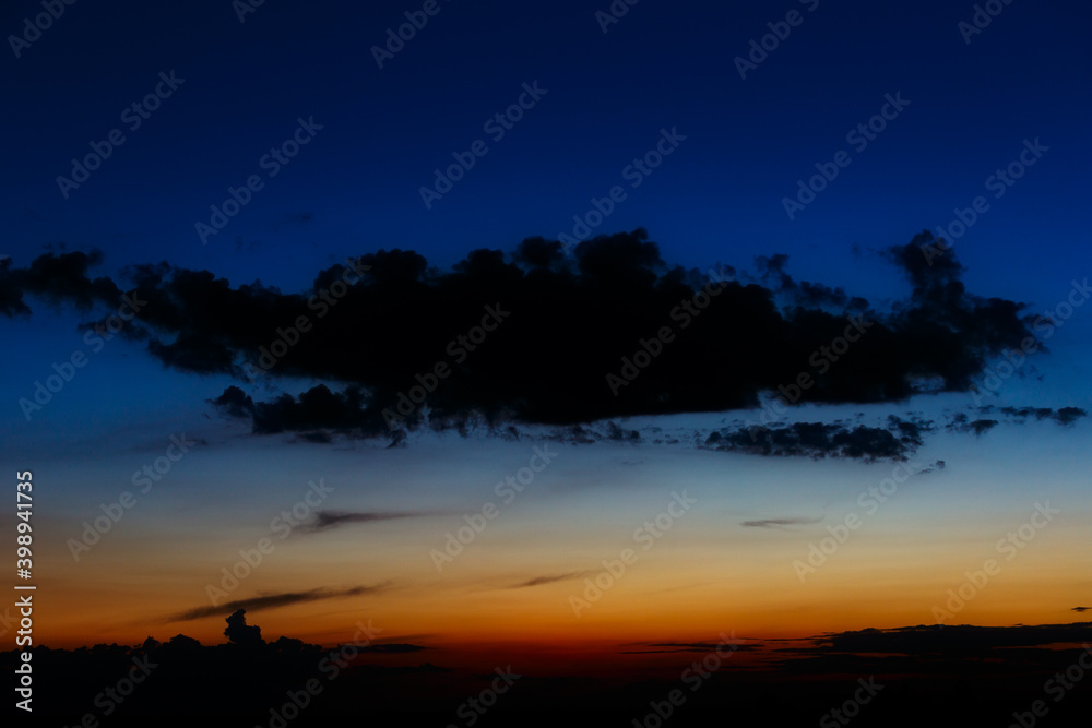 Cloud in the sky during sunset. Evening landscape.
