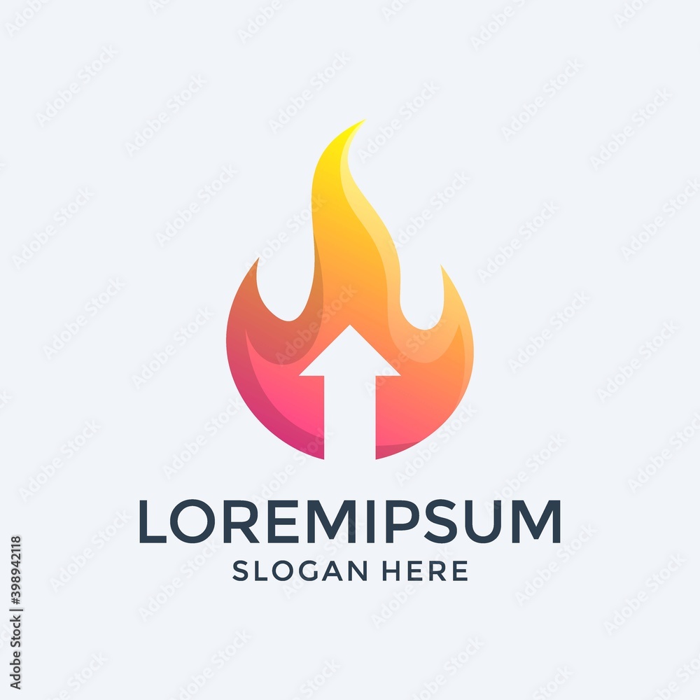 FIRE AND ARROW UP LOGO DESIGN FIRE AND ARROW UP LOGO DESIGN