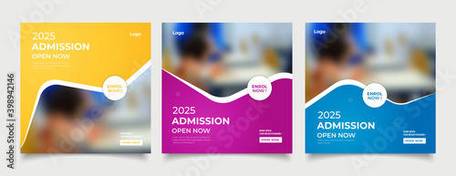 School education admission social media post and web banner template