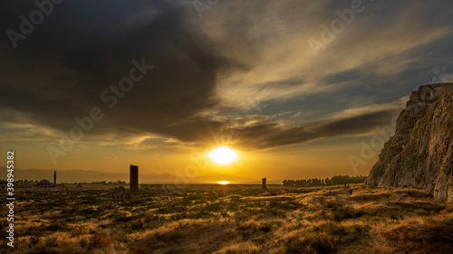 Fotografie Ruins of Tushpa, the ancient Urartian, ancient Armenian, capital during the 9th century