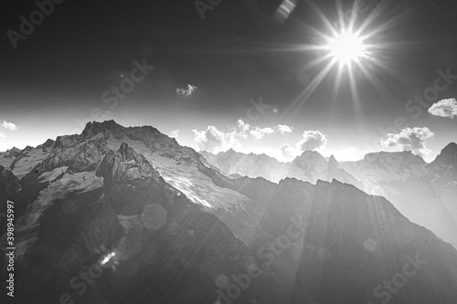 sunrise in the mountains