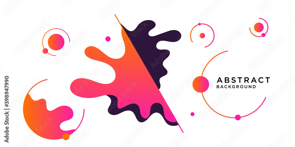 Trendy abstract background. Composition of geometric shapes and splash. Vector illustration Trendy abstract background. Composition of geometric shapes and splash. Vector illustration