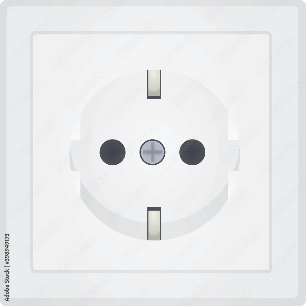 Wall socket and electric plug, vector Wall socket and electric plug, vector