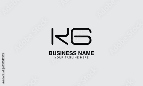 KG K G initial modern minimal creative logo vector template image
