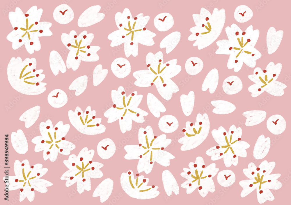 おしゃれなたくさんの桜 桜色背景素材
おしゃれなたくさんの桜 桜色背景素材