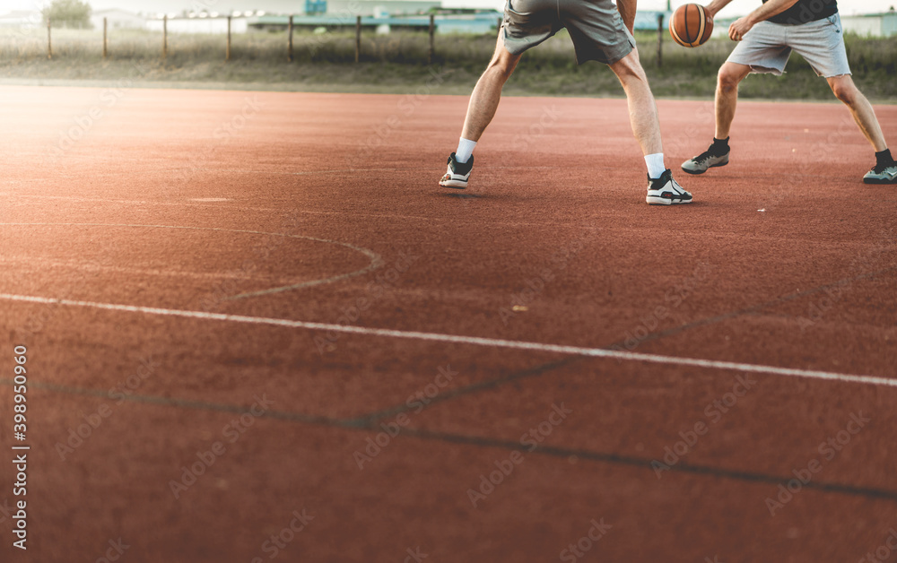 Fototapeta premium basketball player one on one
