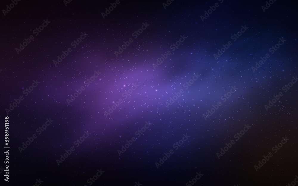 Dark Pink, Blue vector background with astronomical stars. Blurred decorative design in simple style with galaxy stars. Pattern for astrology websites.