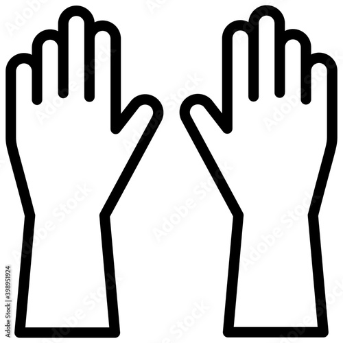 Gloves icon on white background 