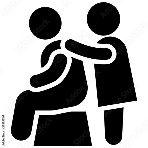 Spa shoulder glyph icon vector