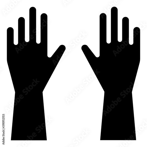 Gloves icon on white background 