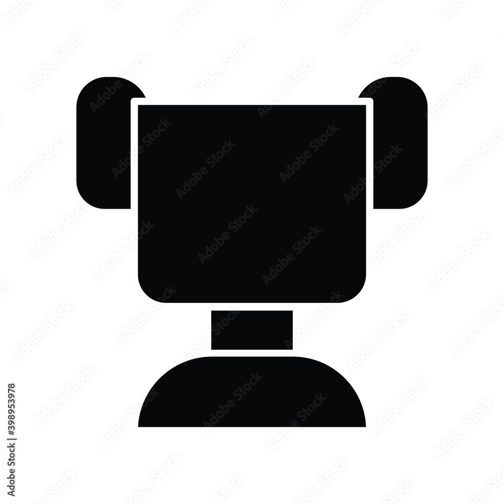 Chess Competition Trophy glyph icon Chess Competition Trophy glyph icon