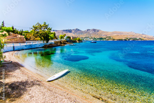Leros Island coastline view in Greece