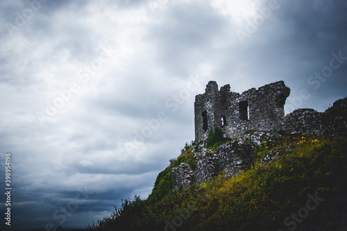 Abandoned castle on a hill