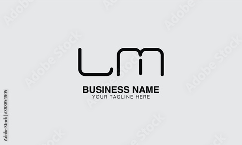 LM L M initial modern minimal creative logo vector template image
