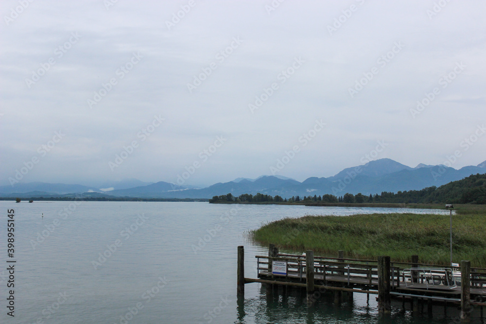 Beautiful View on Lake Chiemsee in Bavaria, Germany