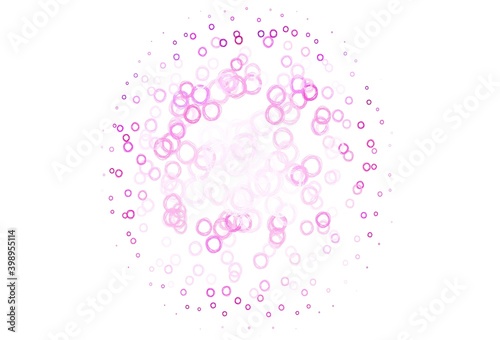 Light Pink vector texture with disks.
