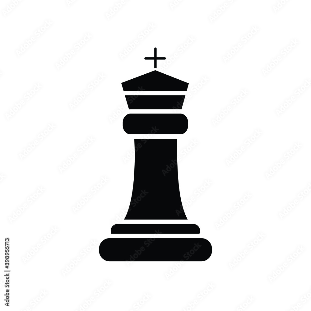 Black King Chess piece glyph icon Black King Chess piece glyph icon