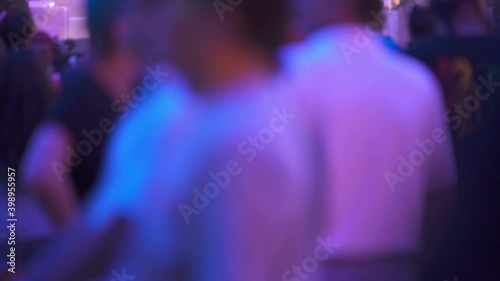 Las Vegas Downtown Fremont Street Crowd Out of Focus Nevada USA