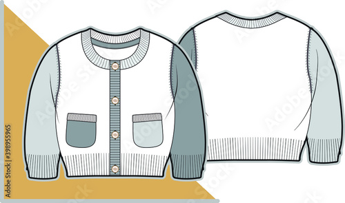 sweater vector flat illustration for little kids