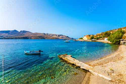 Fototapeta Naklejka Na Ścianę i Meble -  Leros Island coastline view in Greece