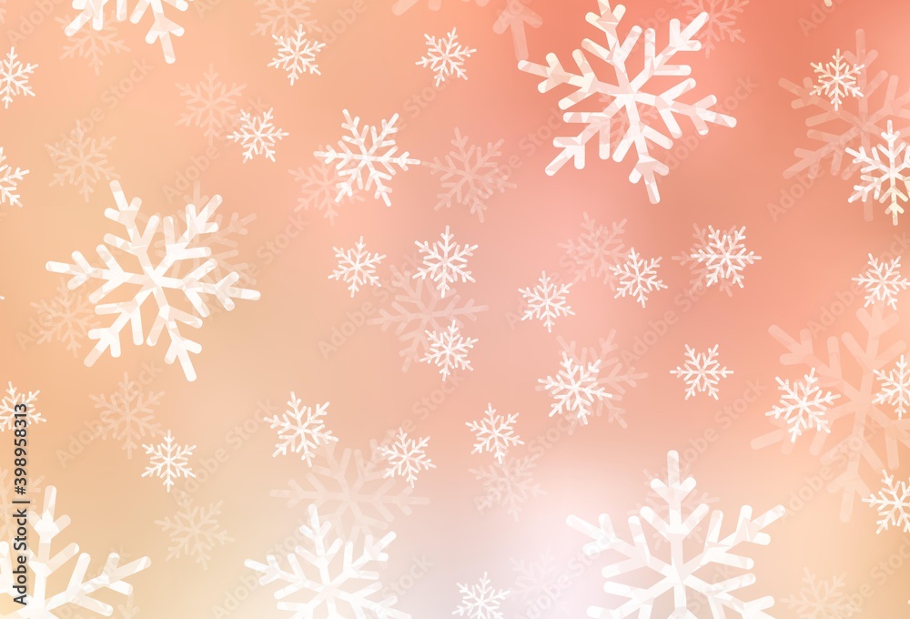 Light Orange vector background in Xmas style. Light Orange vector background in Xmas style.
