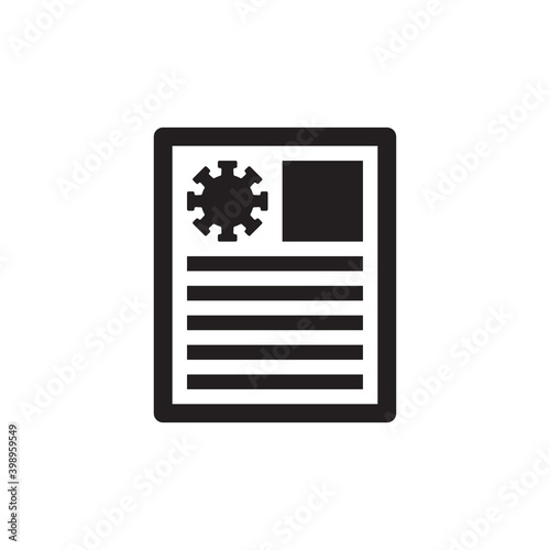 Coronavirus information icon, Bacteria disease virus  news icon vector symbol	