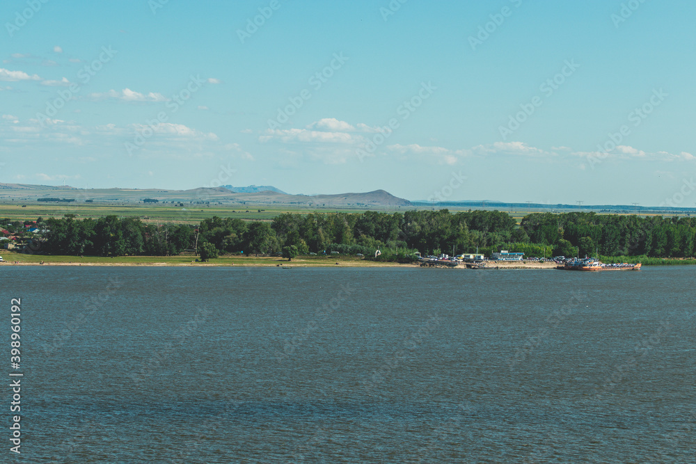 View of the Danube river in Galati, Romania