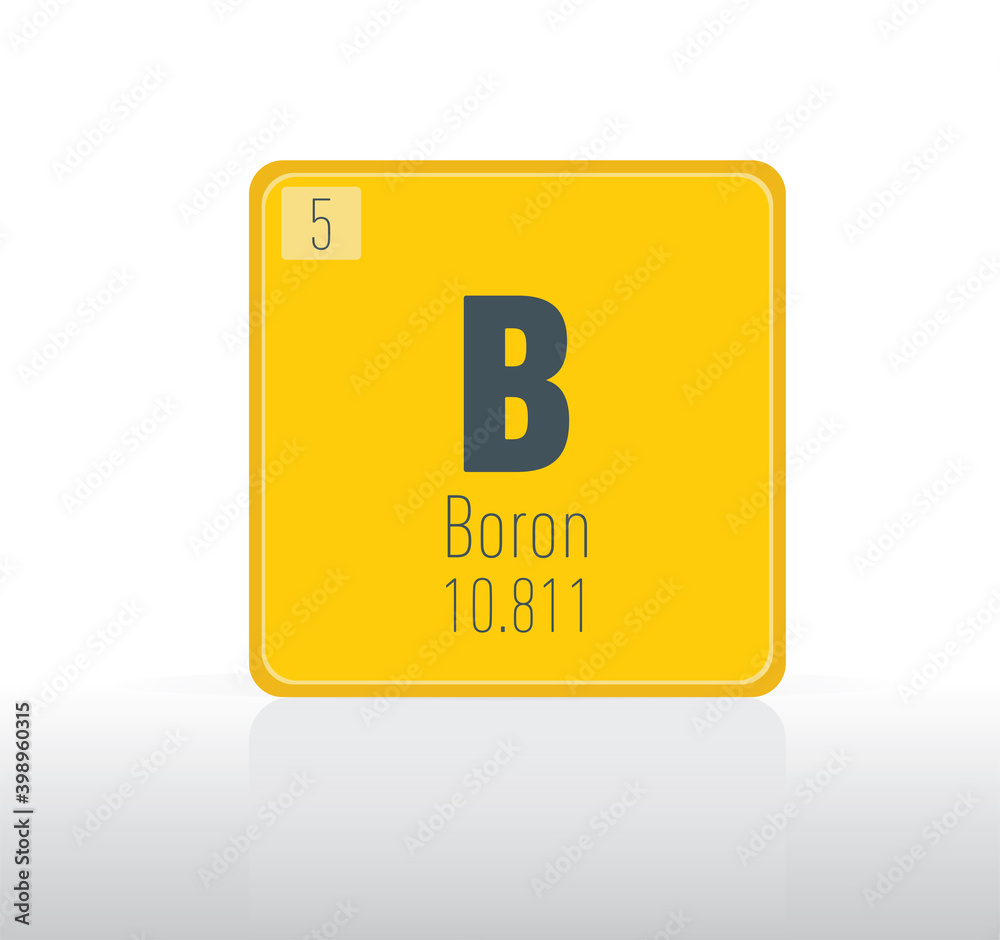 Boron periodic table single element. Boron periodic table single element.