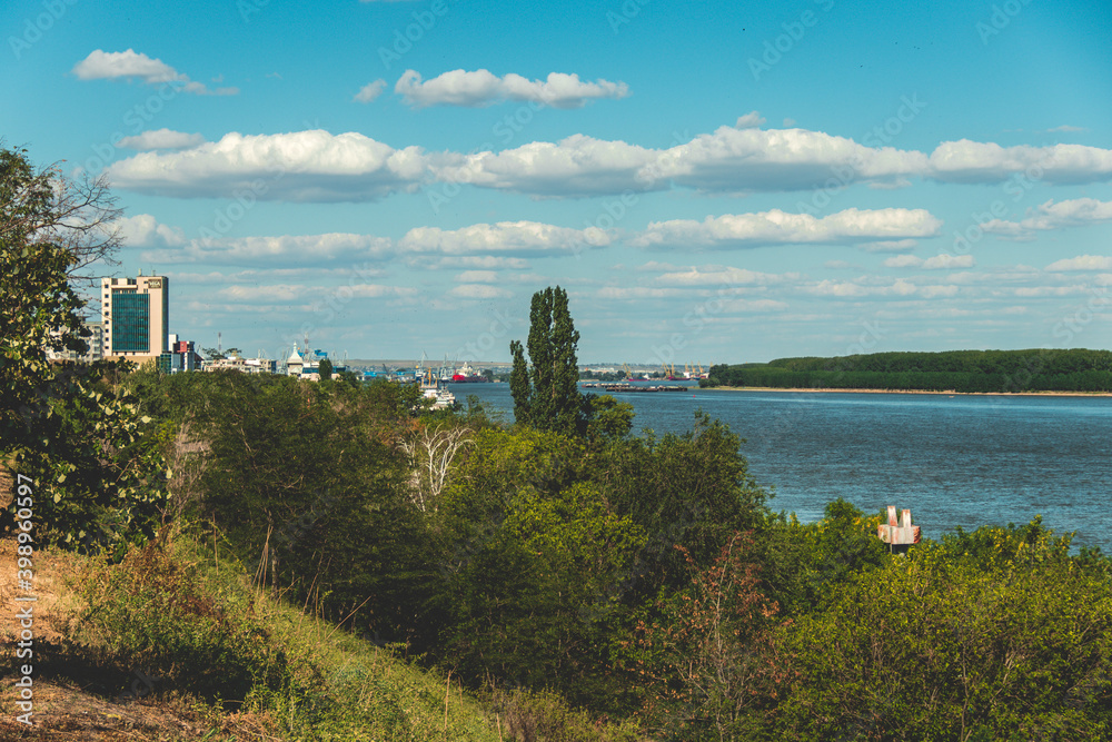 View of the Danube river in Galati, Romania
