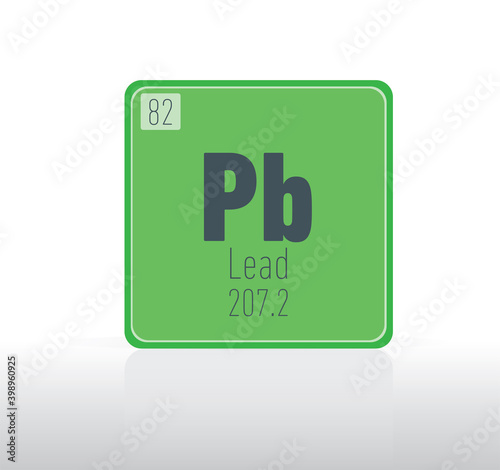 Lead periodic table single element. 