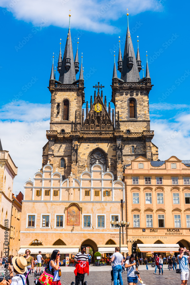 Old Town Square in Prague, Czechia.
