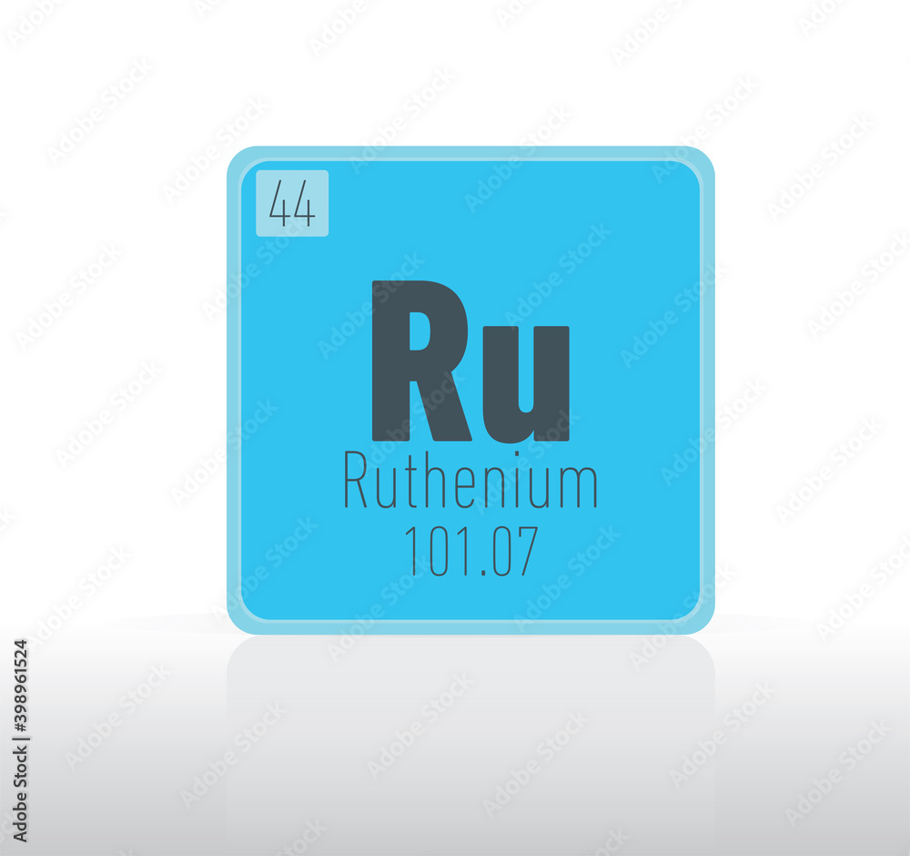 Ruthenium periodic table single element. Ruthenium periodic table single element.