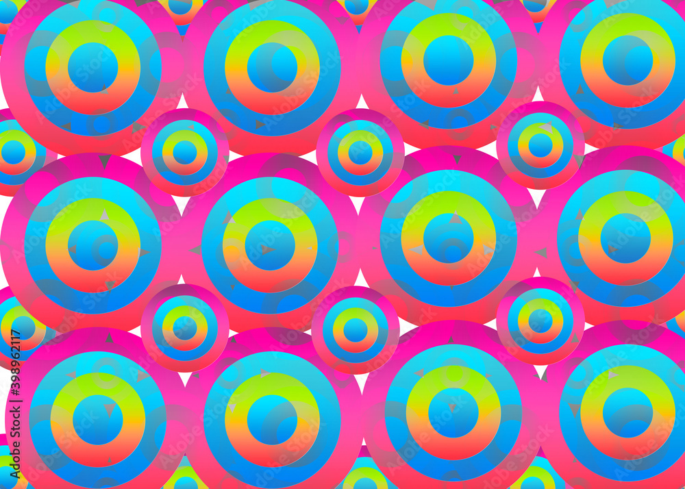 abstract background pattern with blurred colorful circles. Horizontal wallpaper 