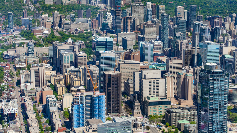 Toronto cityscape from the top of CN Tower, Toronto, Canada
