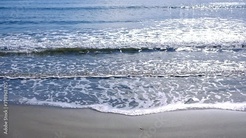 waves of the mediterranean sea on the island of cyprus