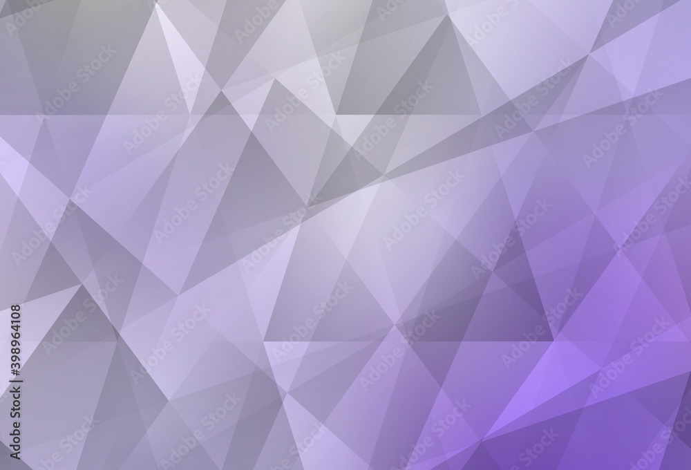 Fototapeta premium Light Purple vector triangle mosaic background.