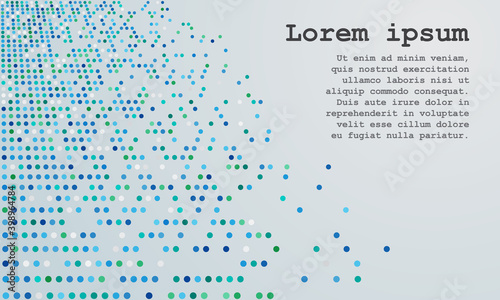 abstract background with color dots in perspective