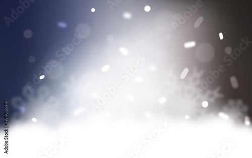 Light Purple vector texture with colored snowflakes. Snow on blurred abstract background with gradient. The pattern can be used for new year ad, booklets.